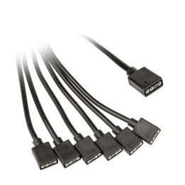 Кабел Kolink ARGB сплитер 1-6, 3 Pin 5V, 30 cm - ZUAD-1208 - 1