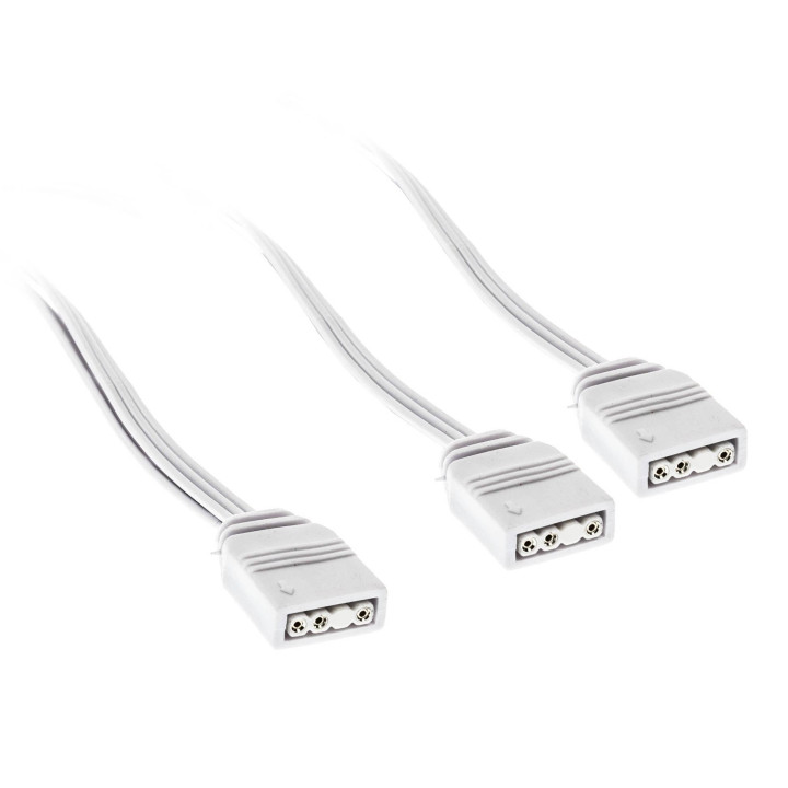 Кабел Kolink ARGB 1-2 Сплитер, 30cm, 3-pin, бял - ZUAD-1627 - 1