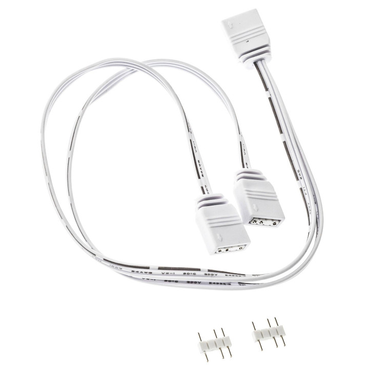 Кабел Kolink ARGB 1-2 Сплитер, 30cm, 3-pin, бял - ZUAD-1627 - 2