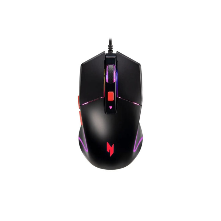 Геймърска мишка Acer Nitro, жична, оптична, 7200 DPI, 6 бутона, RGB подсветка - GP.MCE11.03Y - 1