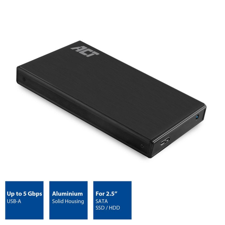Кутия за твърд диск ACT AC1200, 2.5", SATA, USB-A 3.2 Gen1 - 2