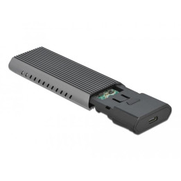 Външна кутийка Delock, За M.2 NVMe PCIe или SATA SSD, USB-C 3.2 Gen 2, Инсталация без инструменти - DELOCK-42638 - 1