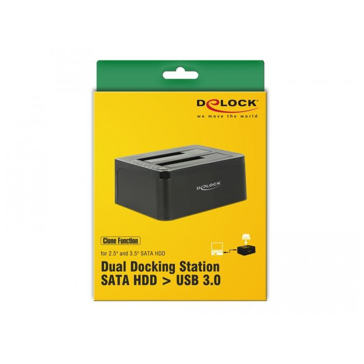 Външна докинг станция DeLock 62661, 2.5"/3.5" SATA, USB 3.0, Функция за клониране - DELOCK-62661 - 7