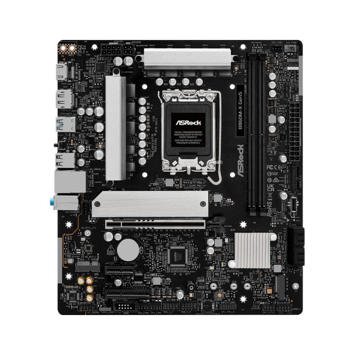 Дънна платка ASRock B860M-X, LGA1851, B860, DDR5, PCIe 5.0 x16, 4x SATA3, 2.5GbE LAN, mATX - 6