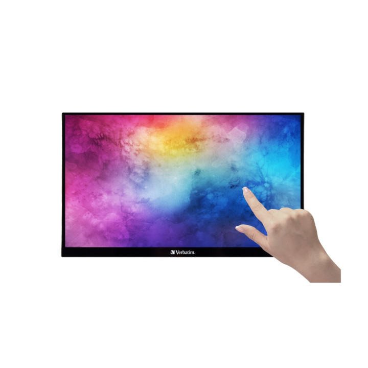 Монитор Verbatim PMT-14, 14" Full HD IPS, Touchscreen, USB-C - 49591 - 1