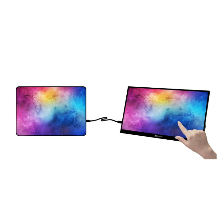 Монитор Verbatim PMT-14, 14" Full HD IPS, Touchscreen, USB-C - 49591 - 4