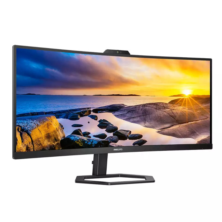 Монитор Philips 34E1C5600HE, 34" Curved WQHD VA 100Hz, 3440x1440, FHD камера, USB-C 65W - 34E1C5600HE/00 - 3