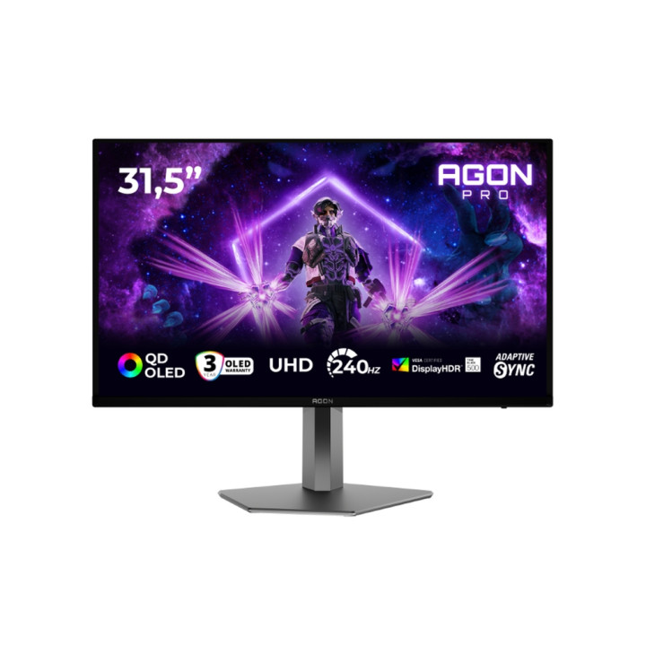 Монитор AOC AG326UZD2, 31.5" QD-OLED 4K@240Hz, Adaptive-Sync, USB-C, KVM - 1