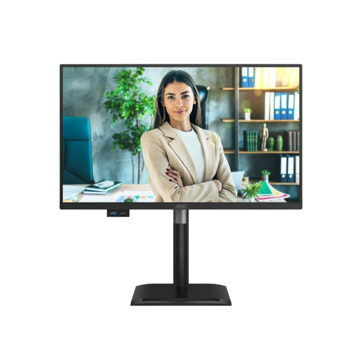 Монитор AOC 24P4U, 23.8" Full HD IPS 120Hz, Adaptive-Sync, USB-C 15W, регулируема височина - 5
