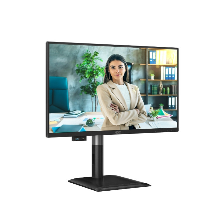 Монитор AOC 24P4U, 23.8" Full HD IPS 120Hz, Adaptive-Sync, USB-C 15W, регулируема височина - 8