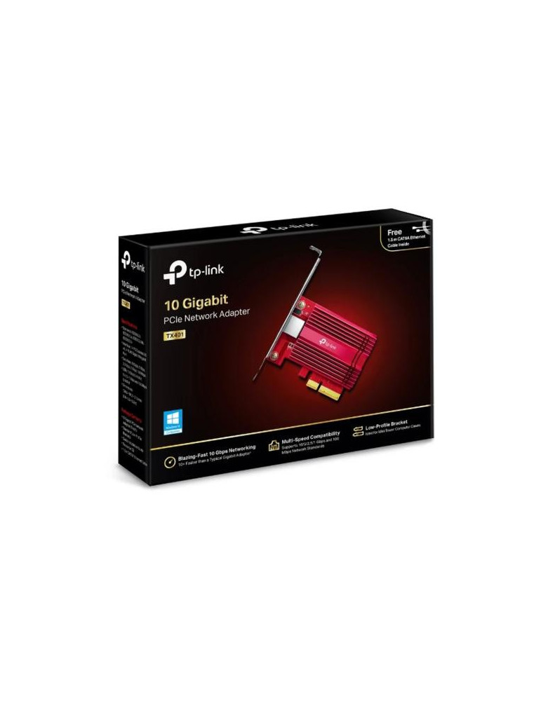 10Gbps PCI-e мрежова карта TP-Link TX401 с нископрофилна планка