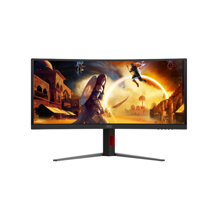Монитор AOC CU34G4CA, 34" Curved VA WLED, 3440x1440@180Hz, 1ms, Adaptive-Sync, Height Adjust - 3