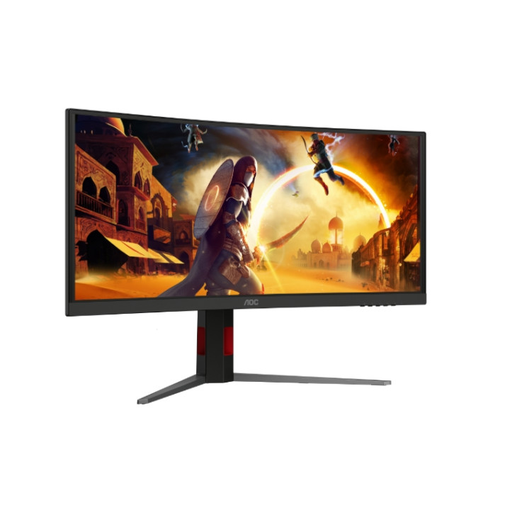 Монитор AOC CU34G4CA, 34" Curved VA WLED, 3440x1440@180Hz, 1ms, Adaptive-Sync, Height Adjust - 4