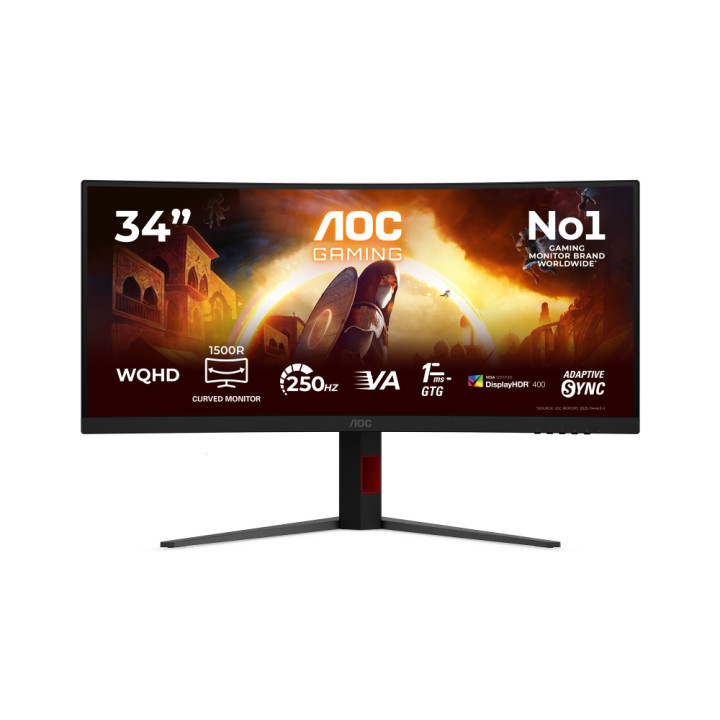 Монитор AOC CU34G4ZCA, 34" Curved VA 3440x1440@250Hz - 1