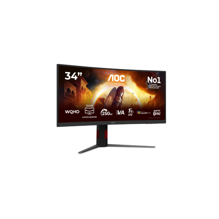 Монитор AOC CU34G4ZCA, 34" Curved VA 3440x1440@250Hz - 2