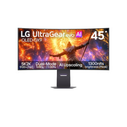 Монитор LG UltraGear evo 45GX950B-B, 44.5" Curved OLED QHD 5K2K (5120x1440), 165Hz, 0.03ms, G-Sync/FreeSync, USB-C 90W, HDR 400 