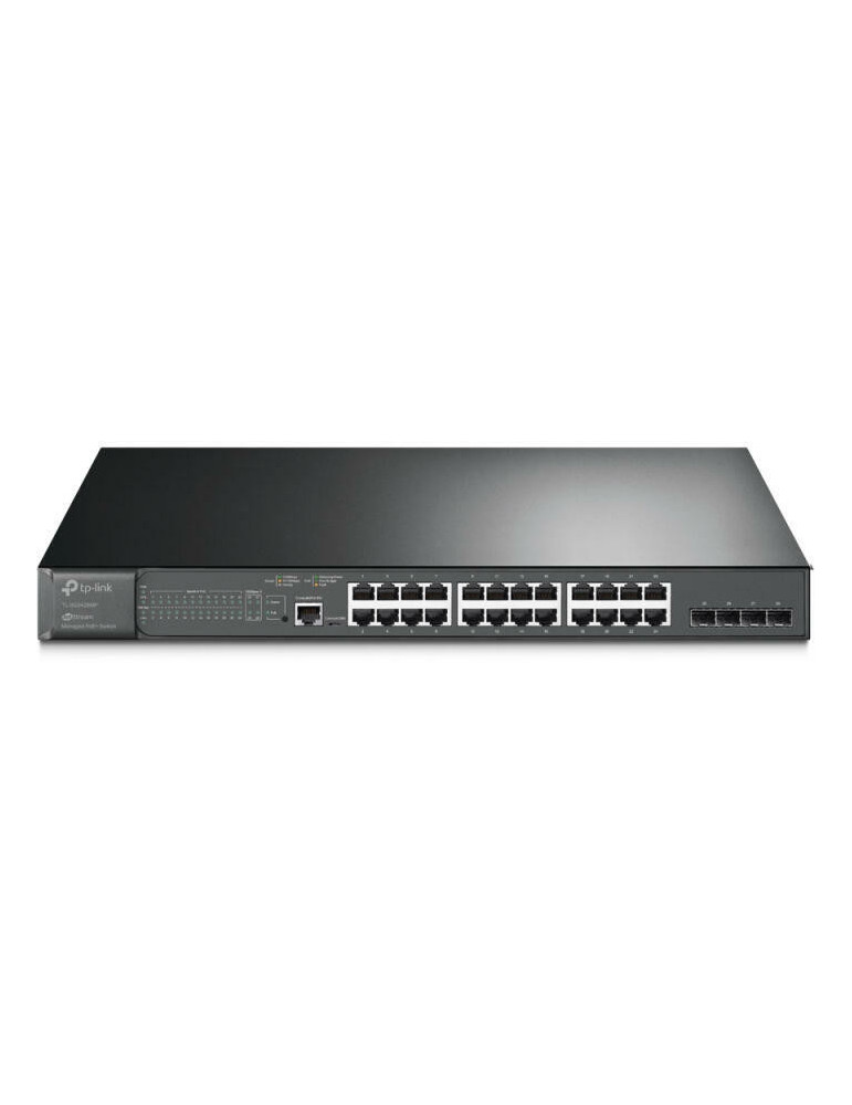 28-портов гигабитен L2 управляем комутатор TP-Link JetStream TL-SG3428MP PoE  с 4 SFP слота