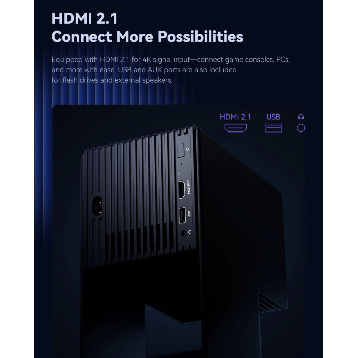 Преносим смарт проектор Wanbo Cube 2 S, 8K, 500 ANSI, FullHD 1080p, HDR10, MT9660, 2GB RAM, 32GB ROM, VIDAA OS - CUBE-2-S - 10