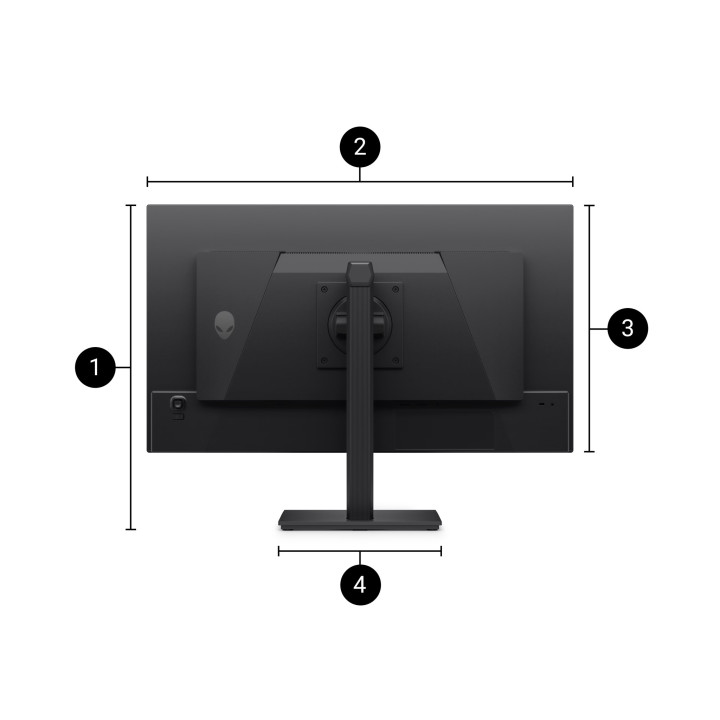 Монитор Dell Alienware AW2726DM, 27" QHD Fast IPS 240Hz,  99% DCI-P3, 0.03ms - 9