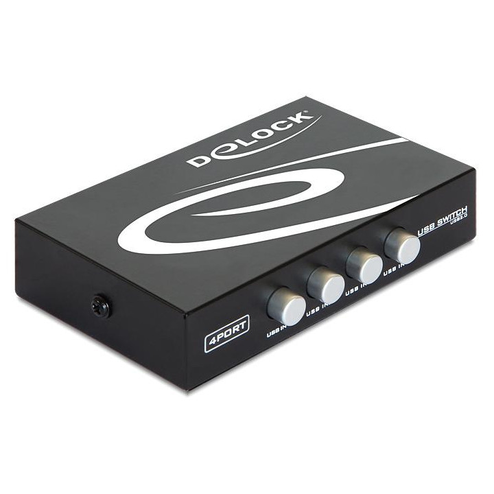 Превключвател DeLock, 4 x USB 2.0 порта, Черен - DELOCK-87634 - 1
