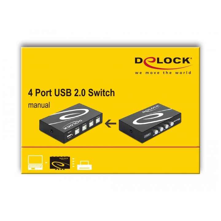 Превключвател DeLock, 4 x USB 2.0 порта, Черен - DELOCK-87634 - 5