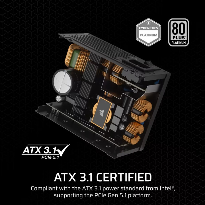 Модулно захранване Corsair SF1000, 1000W, SFX, 80 Plus Platinum - CP-9020257-EU - 3