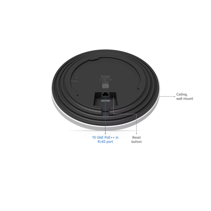 Access Point UBIQUITI UniFi U7 Pro XGS, WiFi 7, 2.4/5/6 GHz, 10GbE порт, PoE++ - U7-PRO-XGS - 3