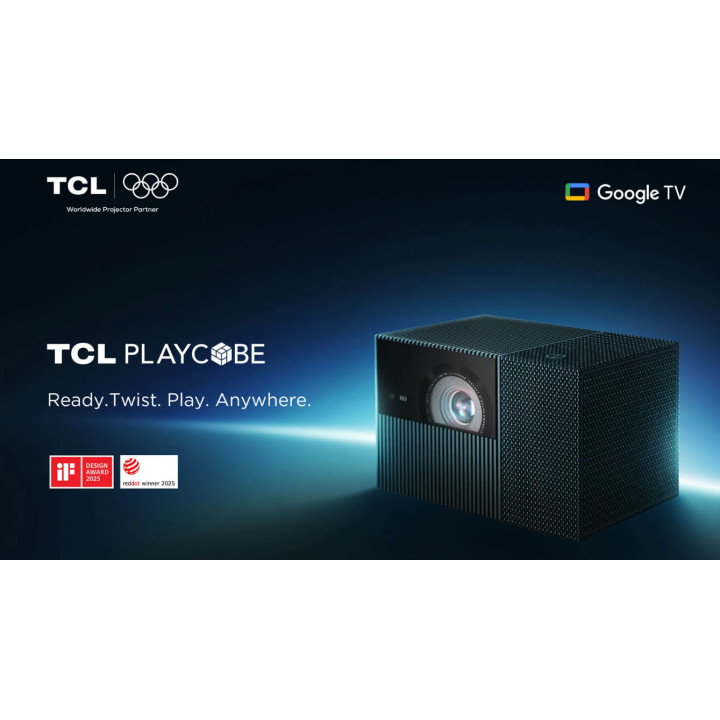 Проектор TCL PLAYCUBE, 1080P DLP, 750 ISO Lumens, Google TV, Netflix Certified, 66Wh Battery - 2