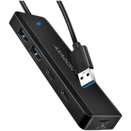 USB хъб AXAGON HUE-C2A, 4-Port USB 3.2 5Gbps, 2x USB-A + 2x USB-C - HUE-C2A - 1