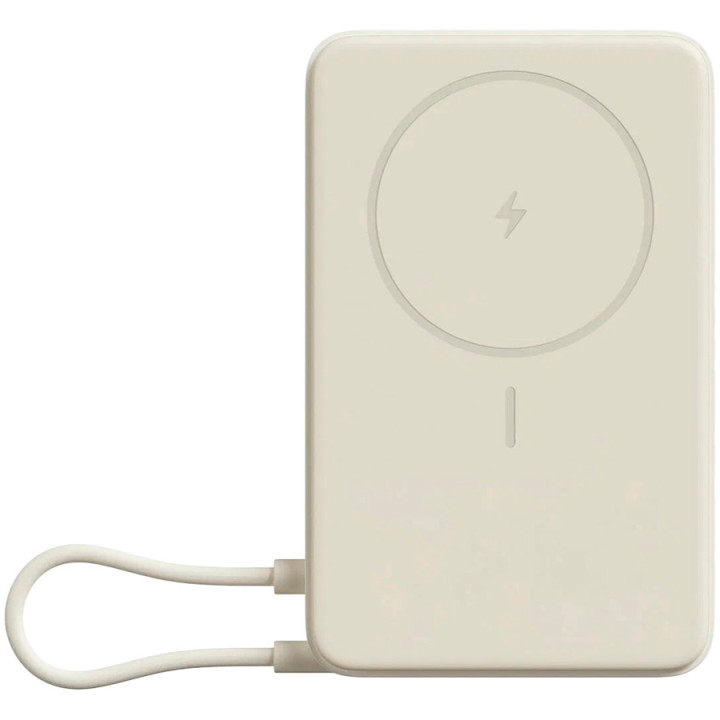 Външна батерия Xiaomi Magnetic Power Bank 10000 with Built-in Stand, 10000mAh, 33W, MagSafe, безжично зареждане, бежова - BHR08P