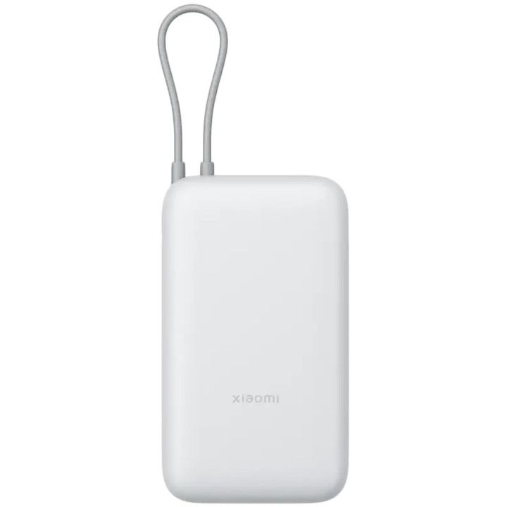 Външна батерия Xiaomi 20000mAh, вграден кабел, Light Gray - BHR9738GL - 1