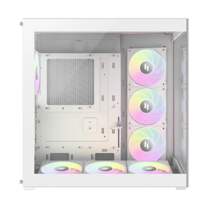 Кутия за компютър Gamemax NEX C56, ATX Middle Tower, Tempered Glass, 7x120mm ARGB вентилатора, бяла - 1849-3070R0004 - 7