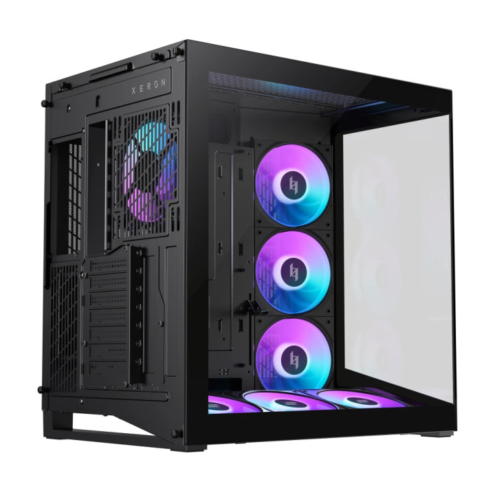 Кутия за компютър Gamemax NEX C56 BK, Middle Tower ATX, Tempered Glass, 7x120mm ARGB вентилатора - 1849-3070R0002 - 6