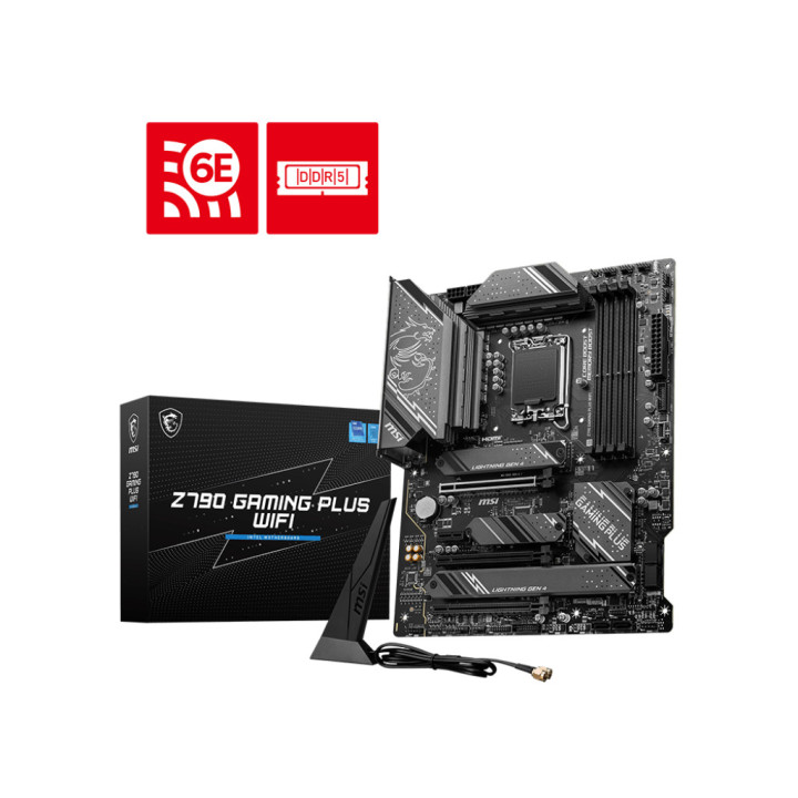 Дънна платка MSI Z790 GAMING PLUS WIFI , LGA 1700, 4xDDR5, 4x M.2 slots, 4x EZ Debug LED, ATX - 1