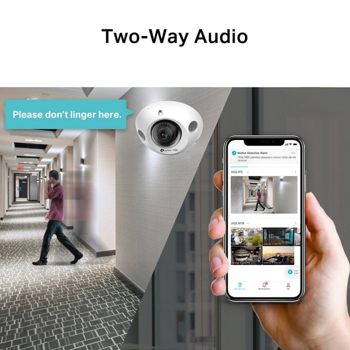 3MP IR мини куполна мрежова камера TP-Link VIGI C230I Mini(2.8mm)