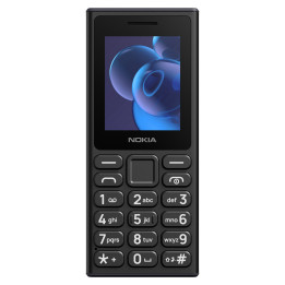 Мобилен телефон Nokia 110 (2026), 1.8" QQVGA, Dual SIM, 4MB RAM, microSD, FM Radio, IP54, Black - HC1000061 - 1