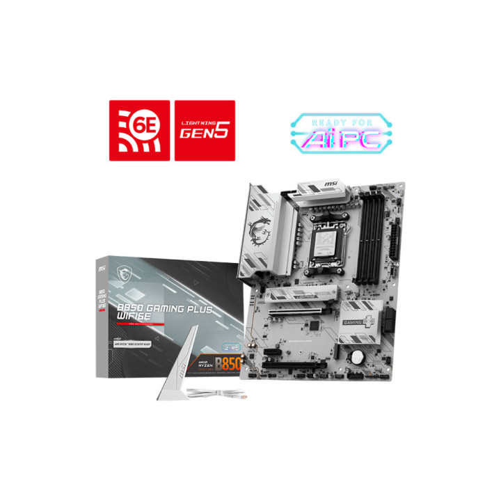 Дънна платка MSI B850 GAMING PLUS WIFI6E, ATX, AM5, 4x DDR5, 2.5G LAN, WiFI 6E - 1