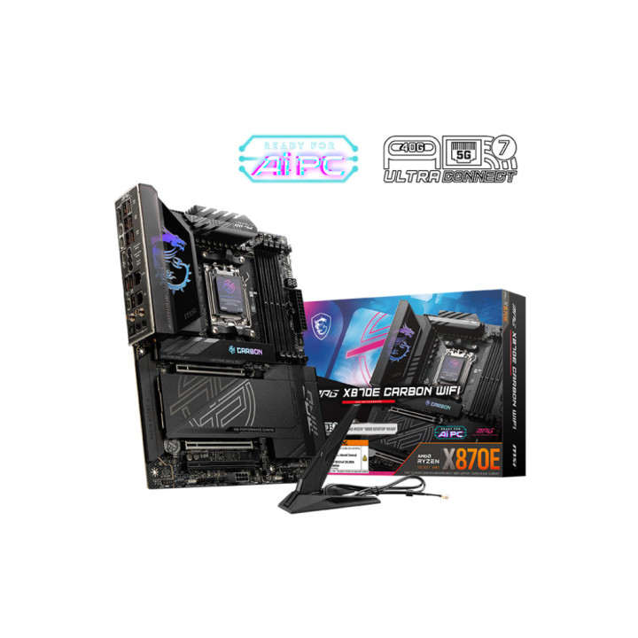 Дънна платка MSI MPG X870E CARBON WIFI, AM5 - 911-7E49-004 - 1