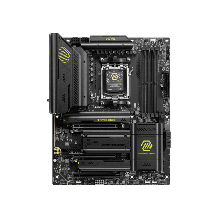 Дънна платка MSI MAG X870 TOMAHAWK WIFI, ATX, AM5, AMD Ryzen 9000, DDR5 up to 8400 (OC)MHz, 3x PCIe x16 slots, 4x M.2 slot - 2