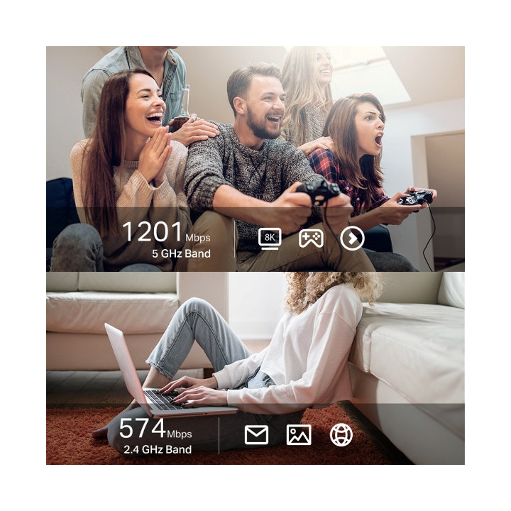 Безжичен USB 2-лентов адаптер TP-Link Archer TX20U Plus AX1800