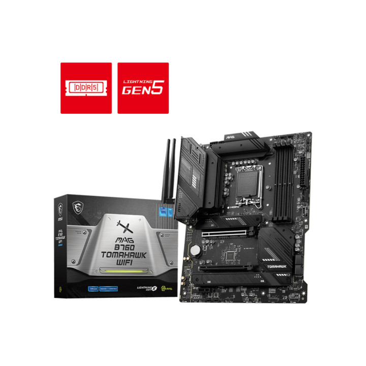 Дънна платка MSI MAG B760 TOMAHAWK WiFi, LGA1700 - 911-7D96-003 - 1