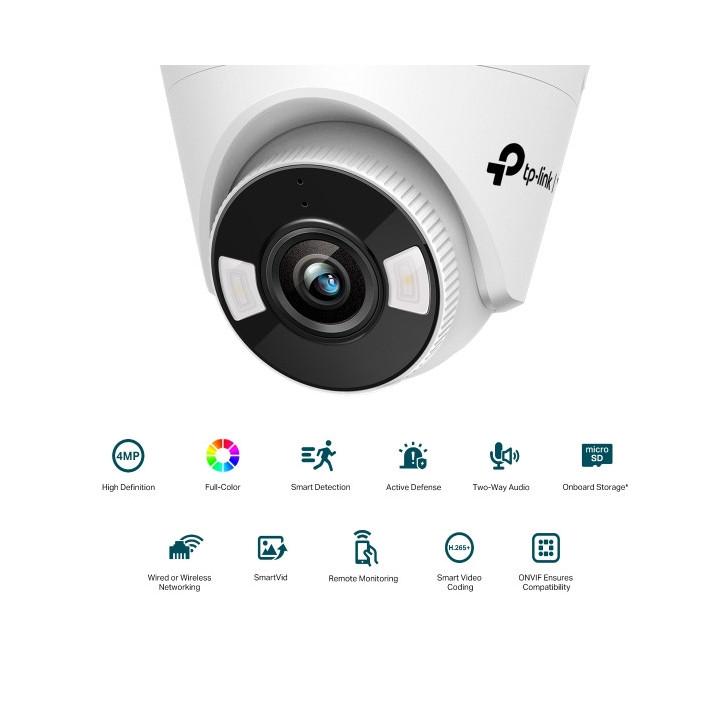 4MP пълноцветна куполна мрежова камера TP-Link VIGI C440 (4mm)