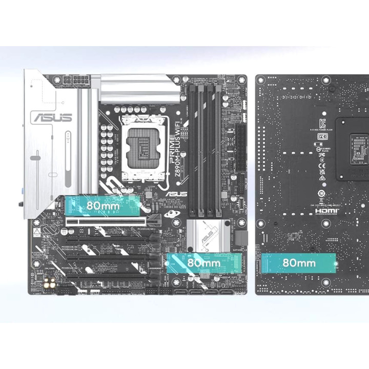 Дънна платка Asus PRIME Z890M-PLUS WIFI, LGA1851, DDR5, mATX - 90MB1J80-M0EAY0 - 7