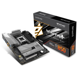 Дънна платка SAPPHIRE NITRO+ B850 AM5, AMD Ryzen Socket AM5, 4x DDR5 8000MHz, 1x M.2 Gen5, 2x M.2 Gen4, WiFi 7, 2.5Gbps LAN, ATX