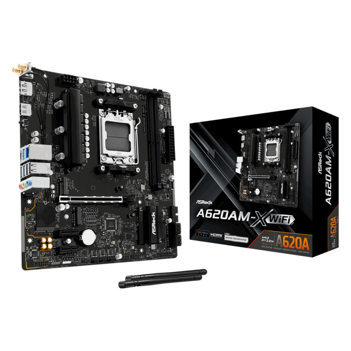 Дънна платка AsRock A620AM-X WIFI, AM5 - 1