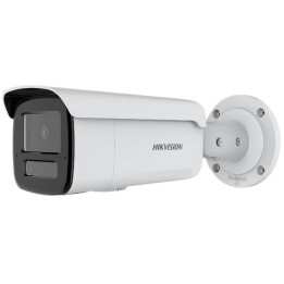 IP камера HikVision DS-2CD2T43G2-4LI, 4MP Bullet, обектив 2.8mm, IR 60m, AcuSense, Smart Hybrid Light, вграден микрофон, PoE - D