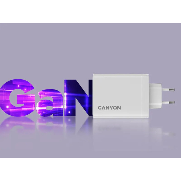 Захранващ адаптер CANYON OnCharge 120 GAN, 120W, 3x USB-C + 1x USB-A, EU - CNS-CUW120ACC - 14