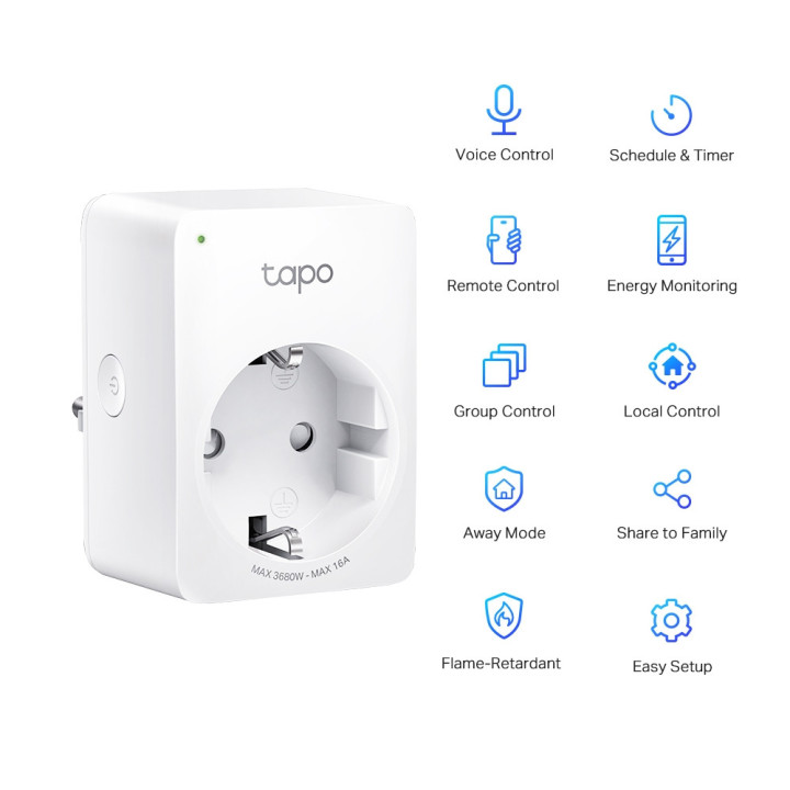 Wi-Fi Smart мини контакт TP-Link Tapo P110 (2-pack)