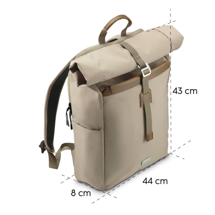 Раница за лаптоп HAMA Silvan, до 16.2", 22L, бежова - HAMA-222025 - 4