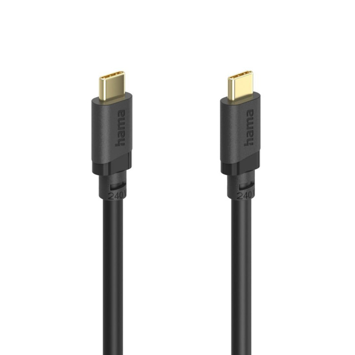 Кабел HAMA USB-C към USB-C, E-Marker чип, USB 3.2 Gen1, 5 Gbit/s, 240W, 1.5м - HAMA-202009 - 2